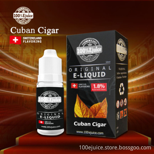 OEM Label Top Quality 10ml Cuban Cigar E Liquids China Manufacturer